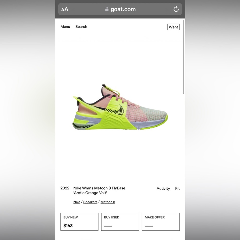 Nike Metcon Sneakers Women’s size 8